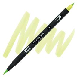 Tombow Dual Brush Pen - Lemon Lime pen and swatch