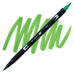 Tombow Dual Brush Pen - Light Green pen and swatch