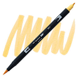 Tombow Dual Brush Pen - Light Ochre Brown pen and swatch