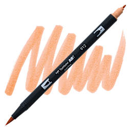 Tombow Dual Brush Pen - Pale Cherry Red pen and swatch