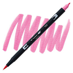 Tombow Dual Brush Pen - Pink Rose pen and swatch