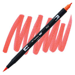 Tombow Dual Brush Pen - Red pen and swatch
