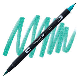 Tombow Dual Brush Pen - Sea Blue pen and swatch
