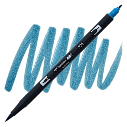 Tombow Dual Brush Pen - True Blue pen and swatch