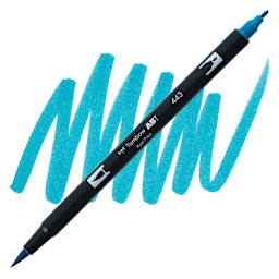 Tombow Dual Brush Pen - Turquoise pen and swatch