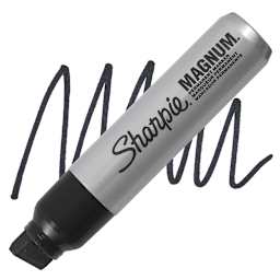 Sharpie Magnum 44 Marker - Black, Wide marker and swatch