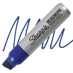 Sharpie Magnum 44 Marker - Blue, Wide marker and swatch