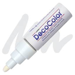 Decocolor Jumbo Paint Marker - White marker and swatch