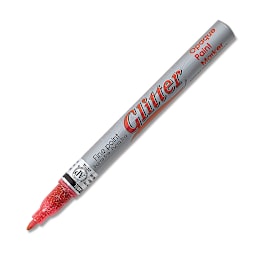 Decocolor Glitter Marker - Glitter Red, Fine Point