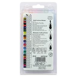 Decocolor Paint Markers - Hot Colors, Fine Tip, Set of 6 (back of package)