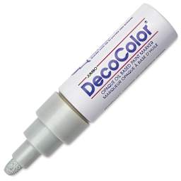 Decocolor Jumbo Paint Marker - Silver, cap off