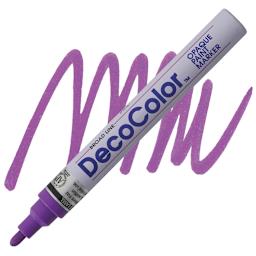 Decocolor Paint Marker - Hot Purple, Broad Tip marker and swatch