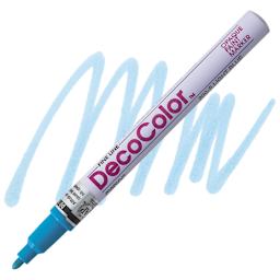 Decocolor Paint Marker - Light Blue, Fine Tip marker and swatch
