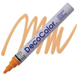 Decocolor Paint Marker - Orange, Broad Tip marker and swatch