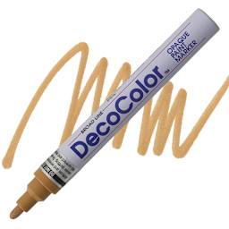 Decocolor Paint Marker - Rosewood, Broad Tip marker and swatch