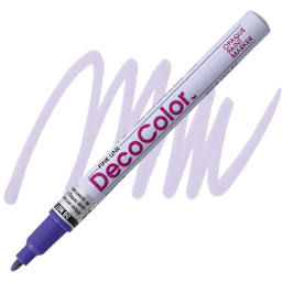 Decocolor Paint Marker - Violet, Fine Tip marker and swatch