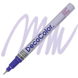 Decocolor Paint Marker - Violet, Extra Fine Tip marker and swatch