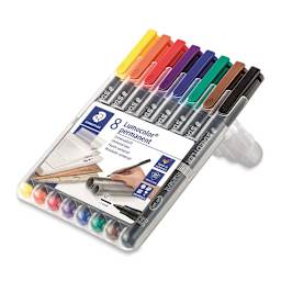 Staedtler Lumocolor Permanent Marker Set of 8 - Assorted, Medium