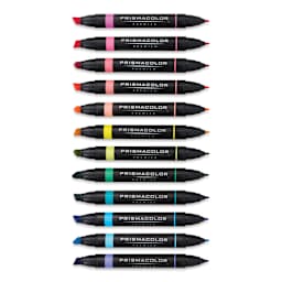 Prismacolor Premier Dual-Ended Art Markers - Hyper Brights, Set of 12