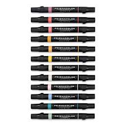 Prismacolor Premier Dual-Ended Art Markers - Mid Tones, Set of 12