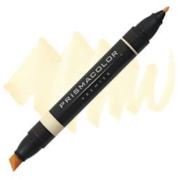 Prismacolor Premier Dual-Ended Art Marker - Eggshell (marker and swatch)
