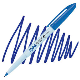 Expo Vis-à-Vis Projection Marker - Blue marker and swatch