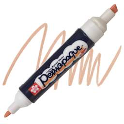 Sakura Permapaque Opaque Paint Marker - Pale Orange, Dual Point marker and swatch