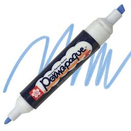 Sakura Permapaque Opaque Paint Marker - Sky Blue, Dual Point marker and swatch