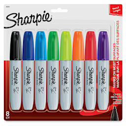 Sharpie Chisel Tip Marker-Set of 8 Colors Outside of Package