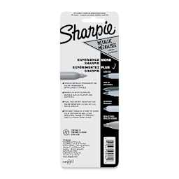 Sharpie Metallic Fine Point Marker - Assorted, Pkg of 3 (back of package)