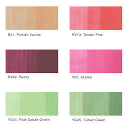 Copic Sketch Marker Set - Set of 6, Floral Favorites 1