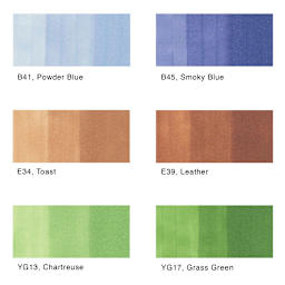 Copic Sketch Marker Set - Set of 6, Earth Essentials