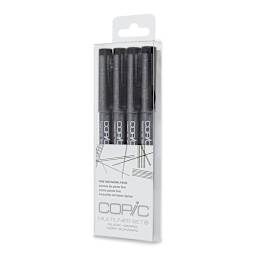 Copic Multiliner Pen - Black, Fine Nibs, Set of 4, front of the packaging
