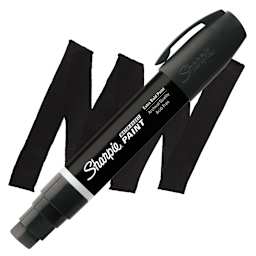 Sharpie Poster Paint Marker - Black, Extra Bold marker and swatch