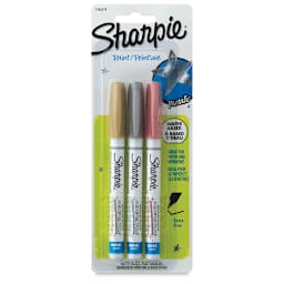 Sharpie Waterbased Paint Markers and Sets - Packaged set of 3pc Metallic Set in Extra Fine point