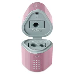 Faber-Castell Grip Trio Sharpener - 3 Hole, Rose Shadows (open)
