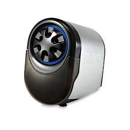QuietSharp Glow Classroom Electric Pencil Sharpener - Front view of sharpener