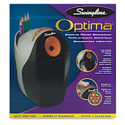 Swingline Optima Electric Pencil Sharpener, front of the packaging