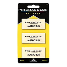 Prismacolor Magic Rub Eraser - Carded, Pack of 3