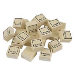 Blick Soap Eraser - Small, 1" x 1" x 1/2", Box of 24, erasers laid out