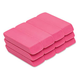 Soft Pink Beveled Eraser - Large, Pack of 12