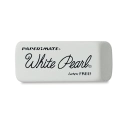 Paper Mate White Pearl Eraser - Top view of single white eraser