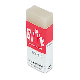 Caran d'Ache Technik Eraser - Right angle view of Technik Eraser with label