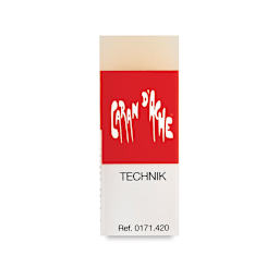 Caran d'Ache Technik Eraser - Front view of Technik Eraser with label