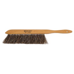 Westcott Wooden Dusting Brush - Side view of brush