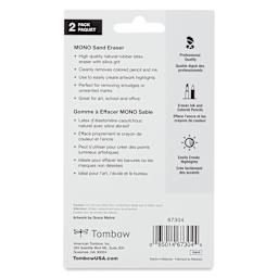 Tombow Mono Colored Pencil Eraser - Pkg of 2, back of the packaging