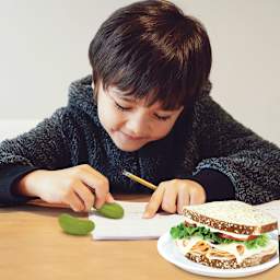 Fred Pickle Erasers, child using erasers