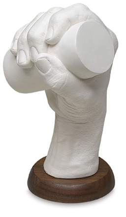 Human Hand Stand - Front of right hand holding a Cylinder