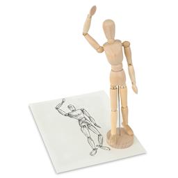 Blick Hardwood Manikin- Sketch of Hardwood Manikin on paper