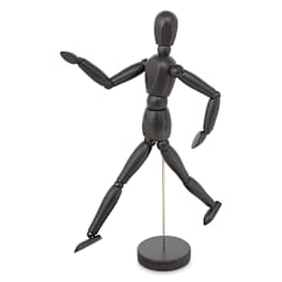 Black Wood Manikin in a walking pose.